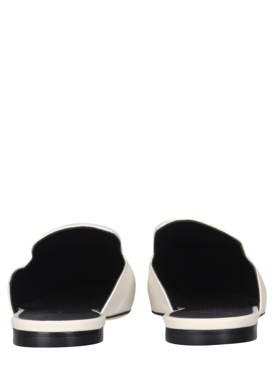 GIUSEPPE ZANOTTI SLIPPER IN PELLE CON LOGO