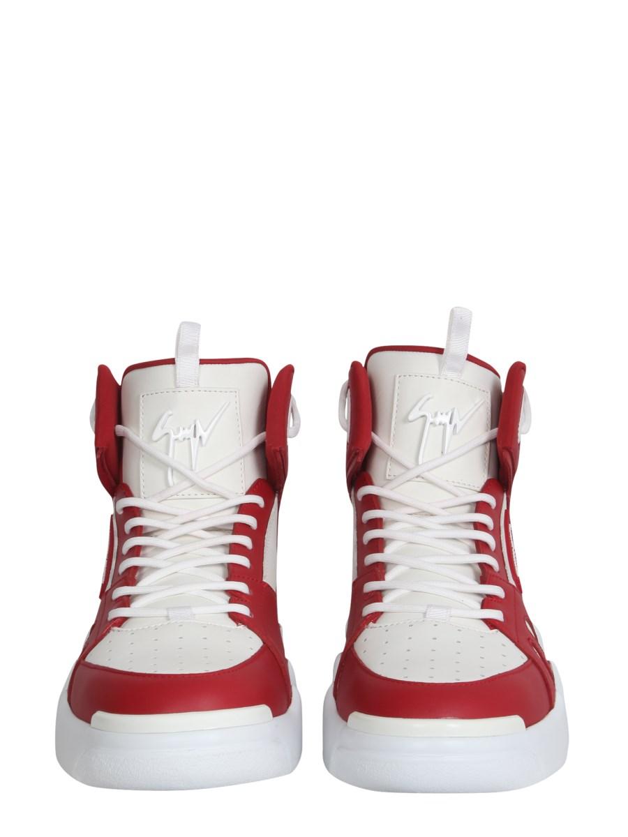 GIUSEPPE ZANOTTI SNEAKER ALTA TALON IN PELLE