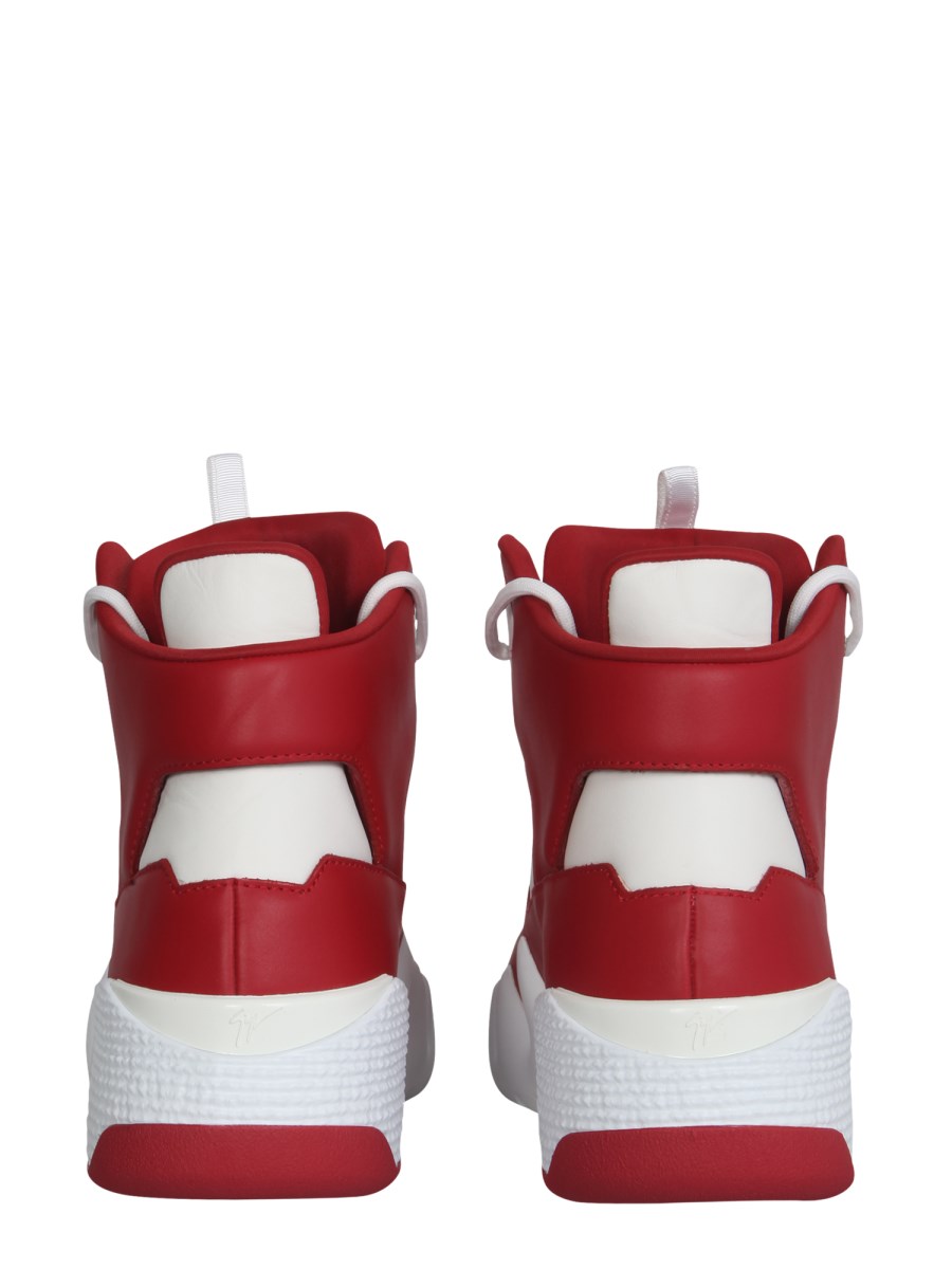 GIUSEPPE ZANOTTI SNEAKER ALTA TALON IN PELLE