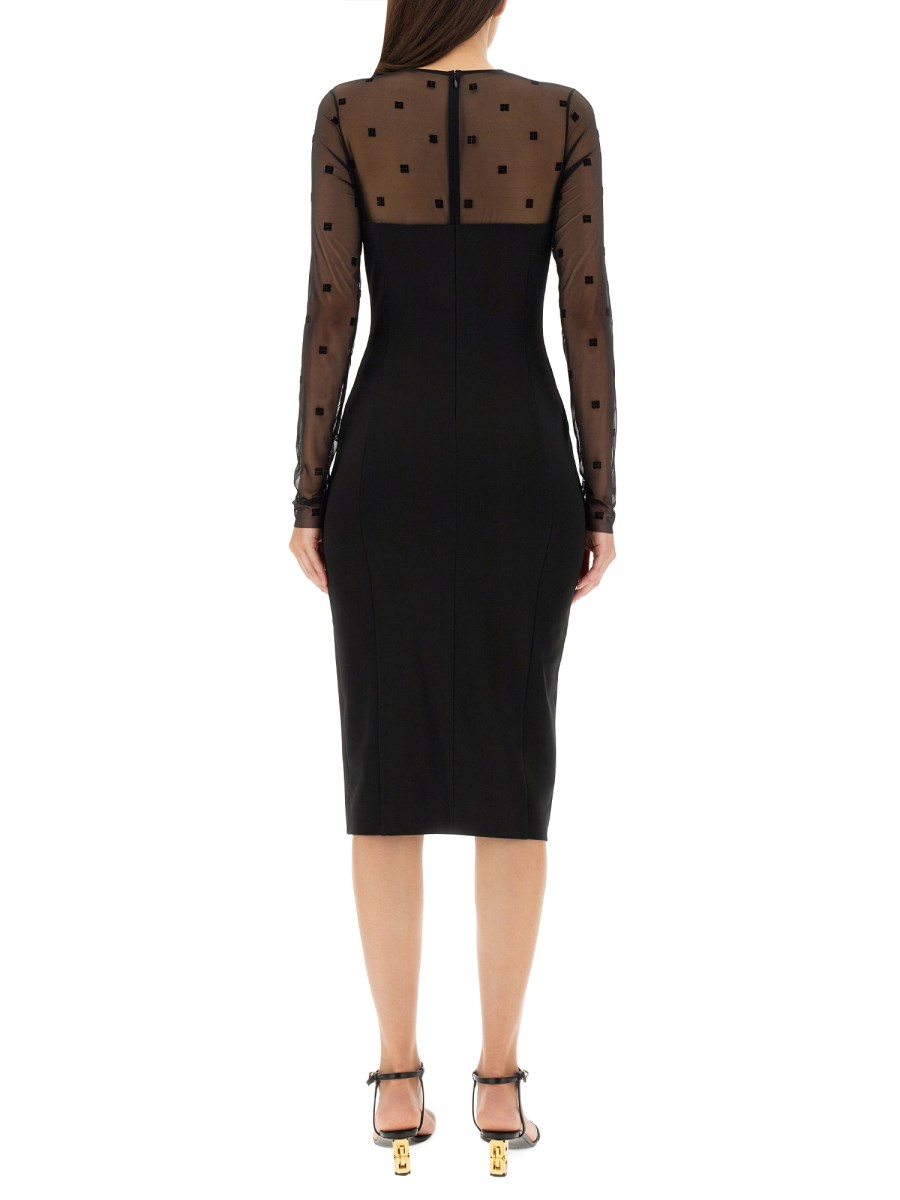 GIVENCHY ABITO BIMATERIALE CON MOTIVO 4G