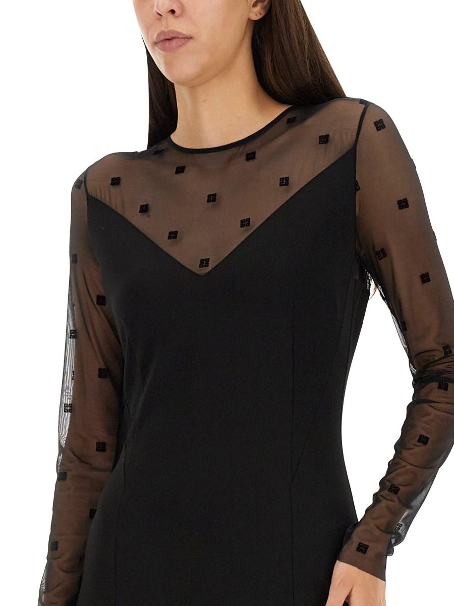 GIVENCHY ABITO BIMATERIALE CON MOTIVO 4G