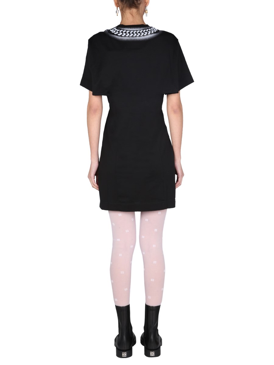 GIVENCHY ABITO IN COTONE CON STAMPA 3D "CHAIN"