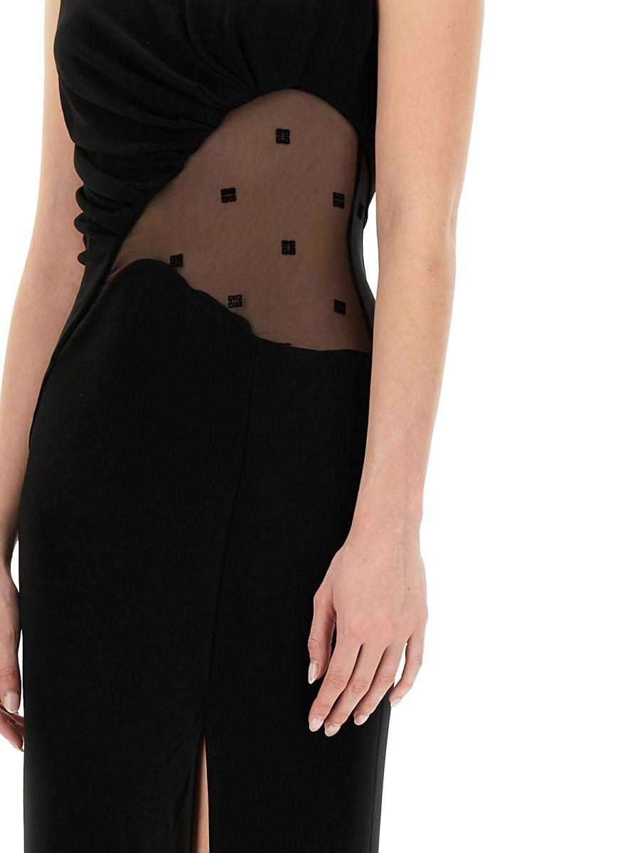 GIVENCHY ABITO IN CREPE E TULLE 4G