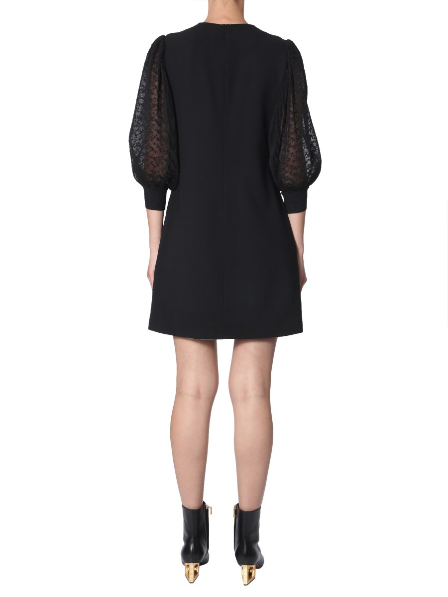 GIVENCHY ABITO IN LANA CON MANICHE PLISSETTATE