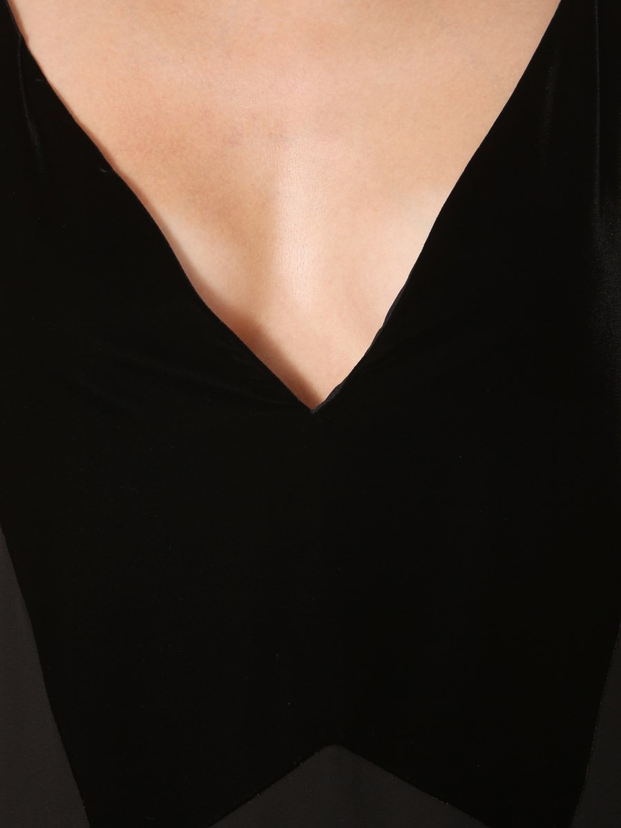 GIVENCHY ABITO SENZA MANICHE CON SCOLLO IN VELLUTO