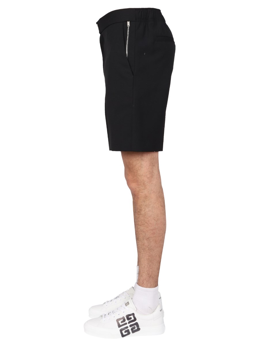 GIVENCHY BERMUDA IN LANA CON BARRA LOGO