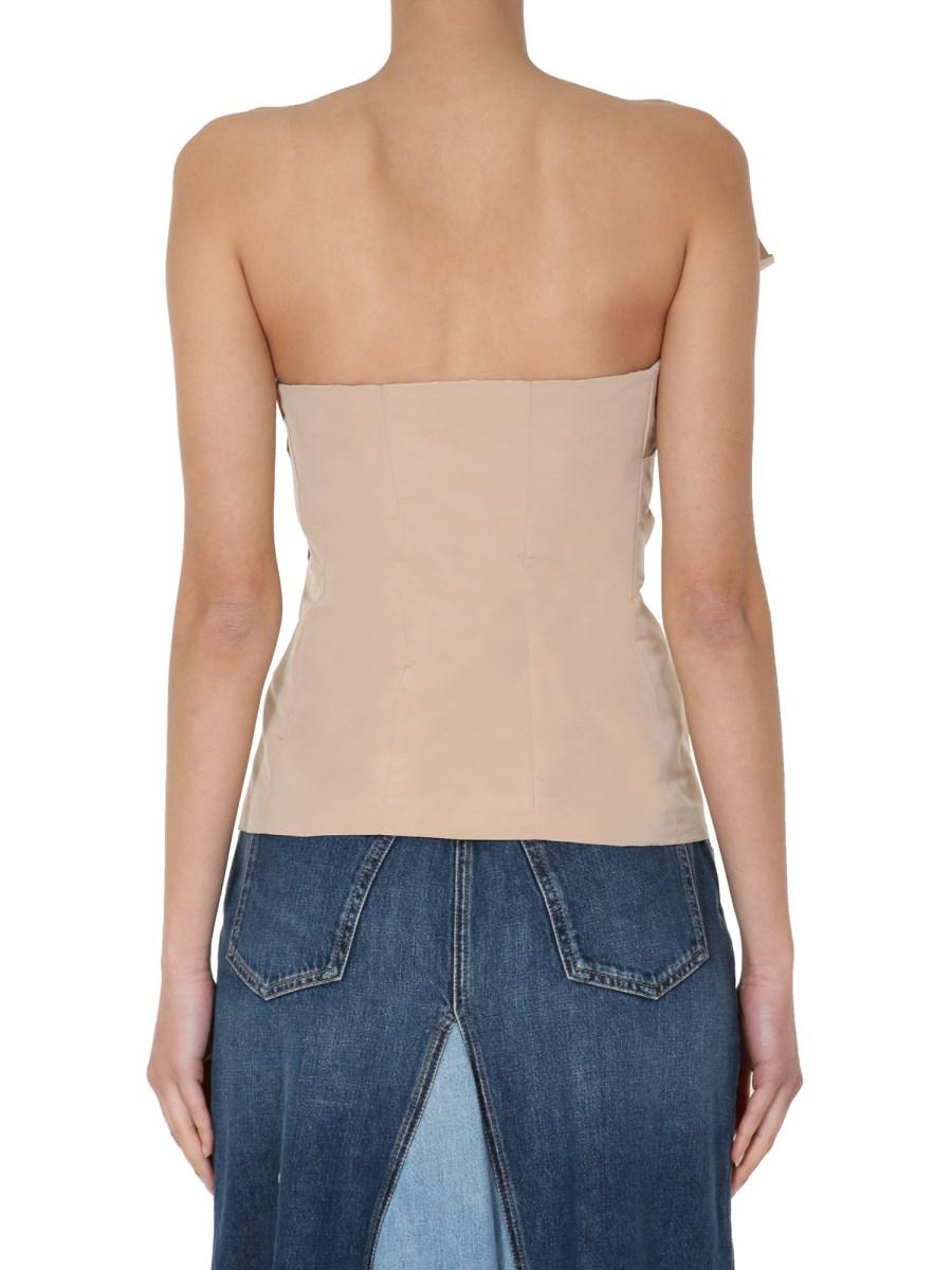 GIVENCHY BUSTIER DI TAFFETTÀ CON FIOCCO OVERSIZE