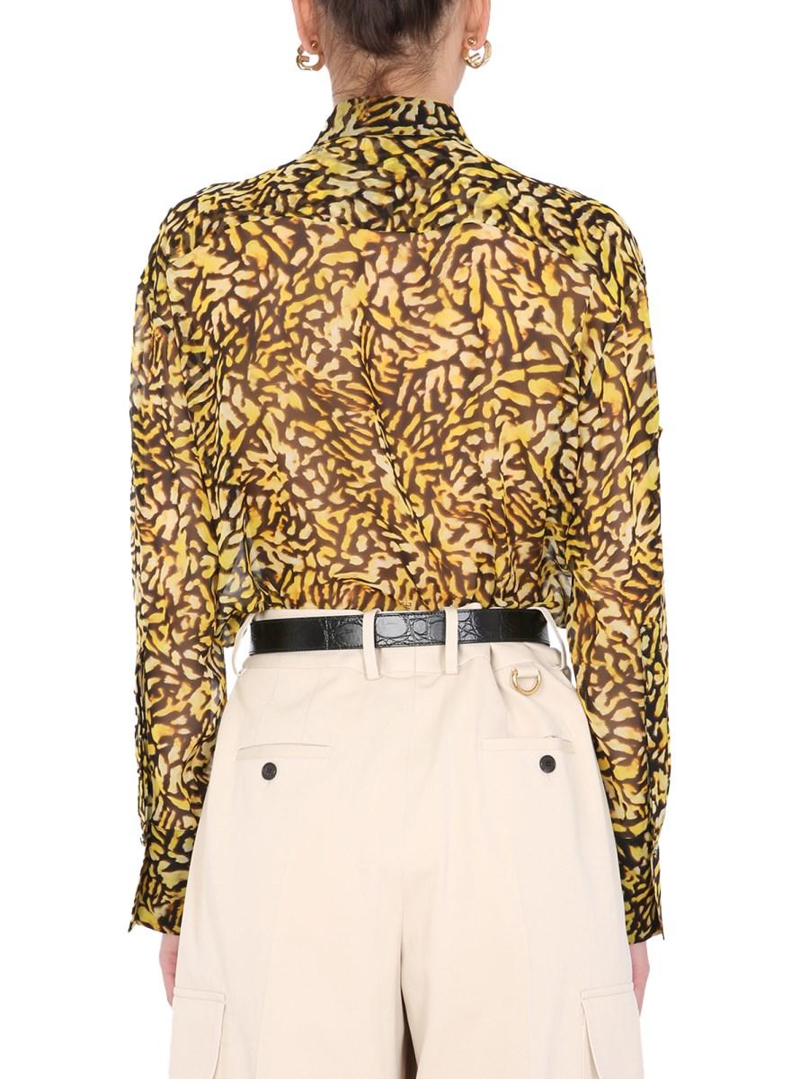 GIVENCHY CAMICIA CON STAMPA DI SETA CON ZIP
