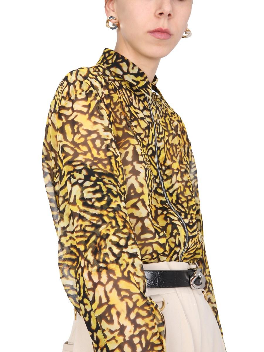 GIVENCHY CAMICIA CON STAMPA DI SETA CON ZIP