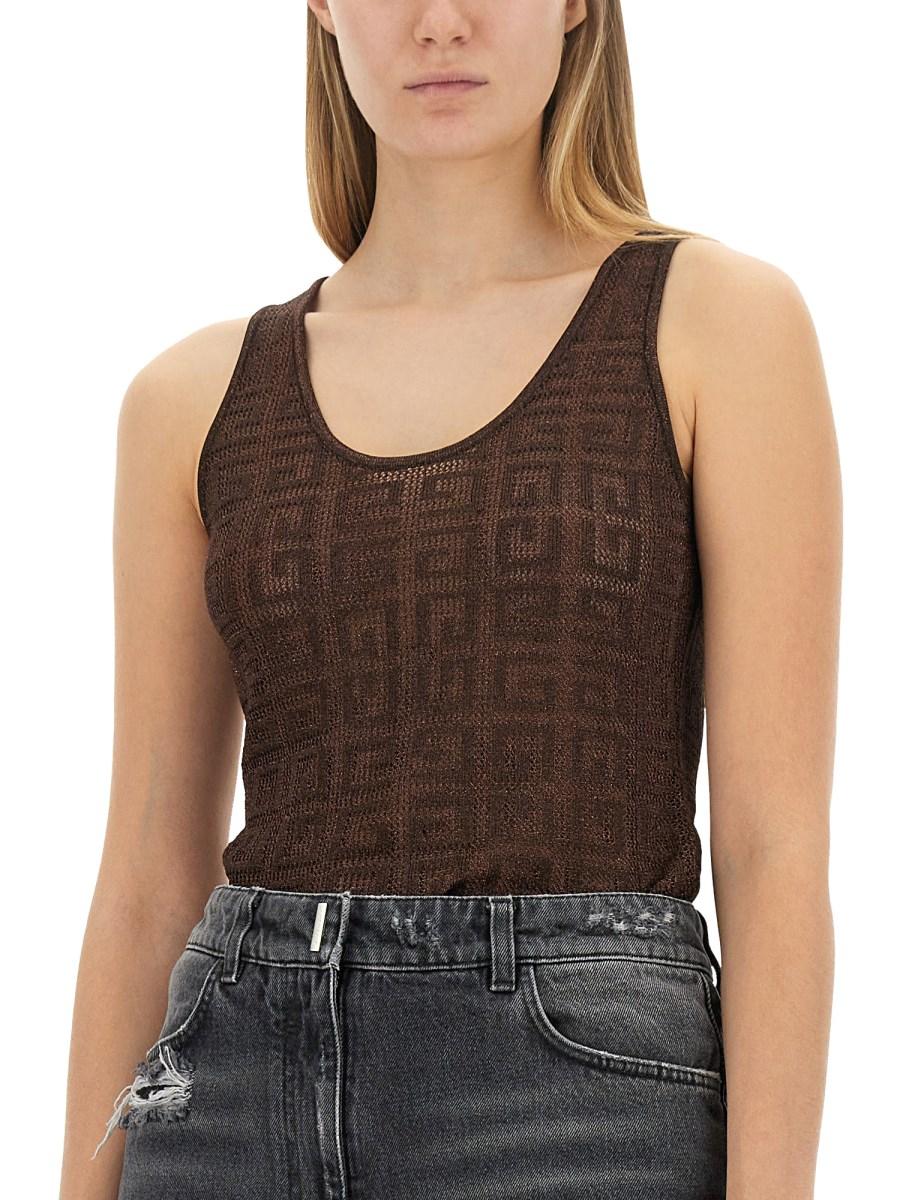 GIVENCHY CANOTTA IN JACQUARD DI LUREX 4G
