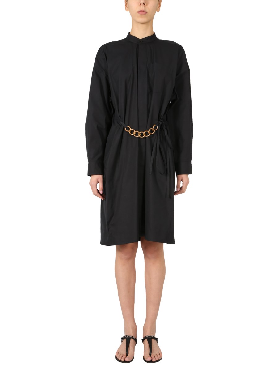 GIVENCHY CHEMISIER IN COTONE CON CINTURA A CATENA