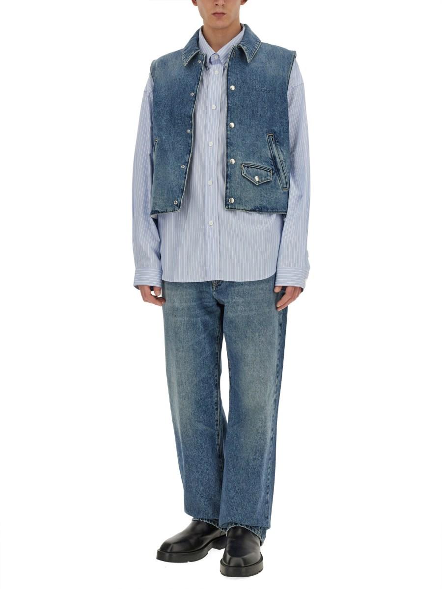 GIVENCHY GILET IN DENIM DI COTONE