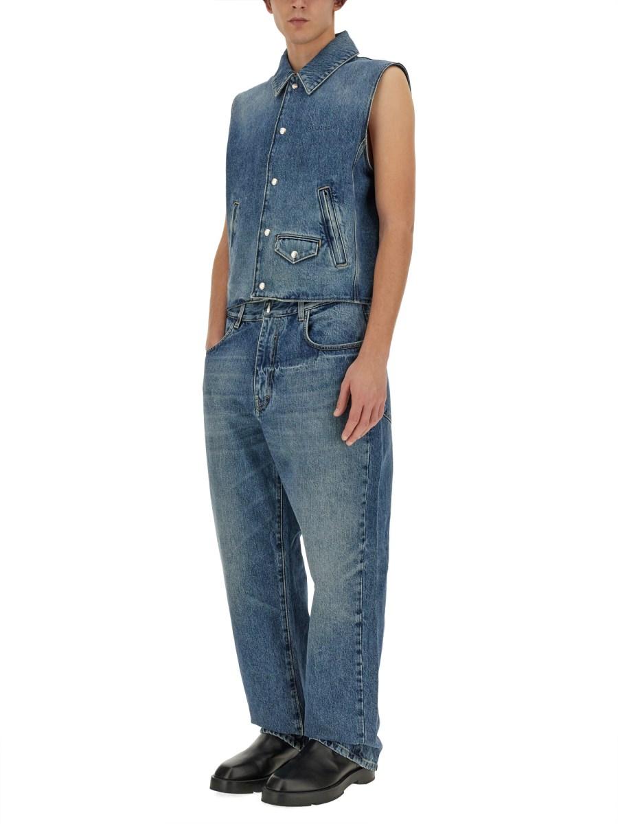 GIVENCHY GILET IN DENIM DI COTONE