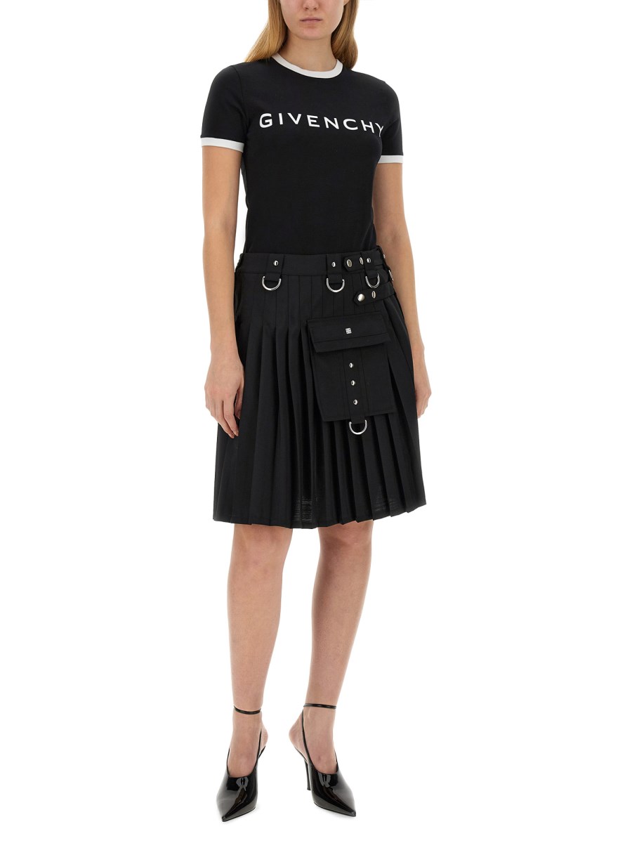 GIVENCHY GONNA KILT IN LANA E MOHAIR