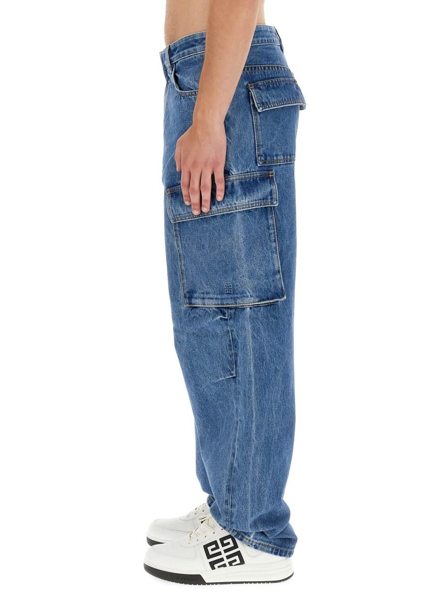 GIVENCHY JEANS CARGO IN DENIM DI COTONE