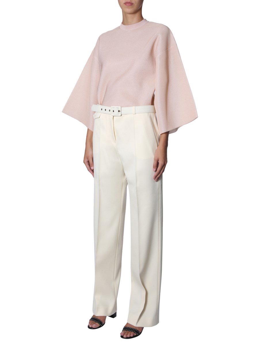 GIVENCHY PANTALONE IN LANA CON CINTURA