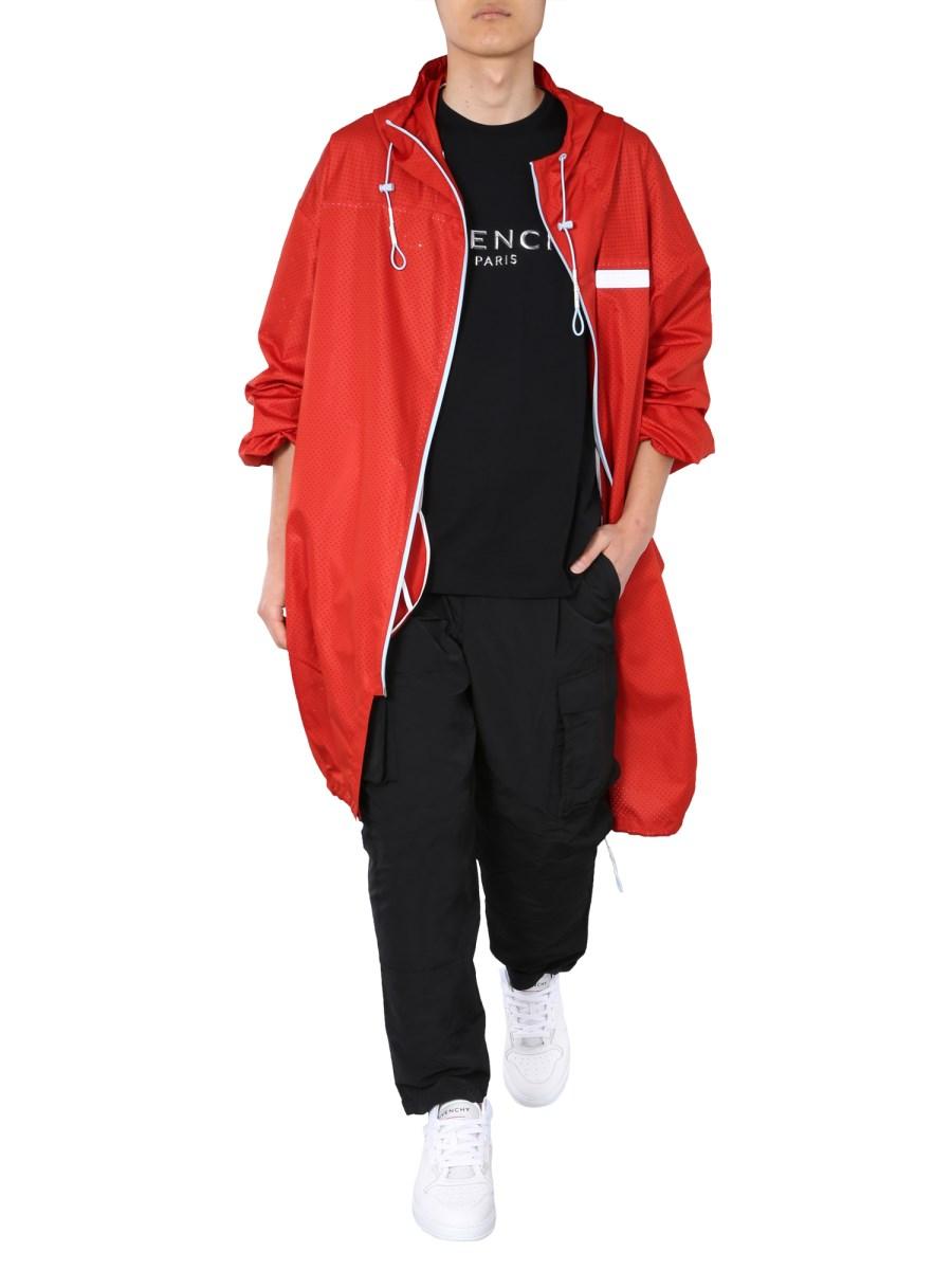 GIVENCHY PARKA OVERSIZE FIT IN NYLON TRAFORATO