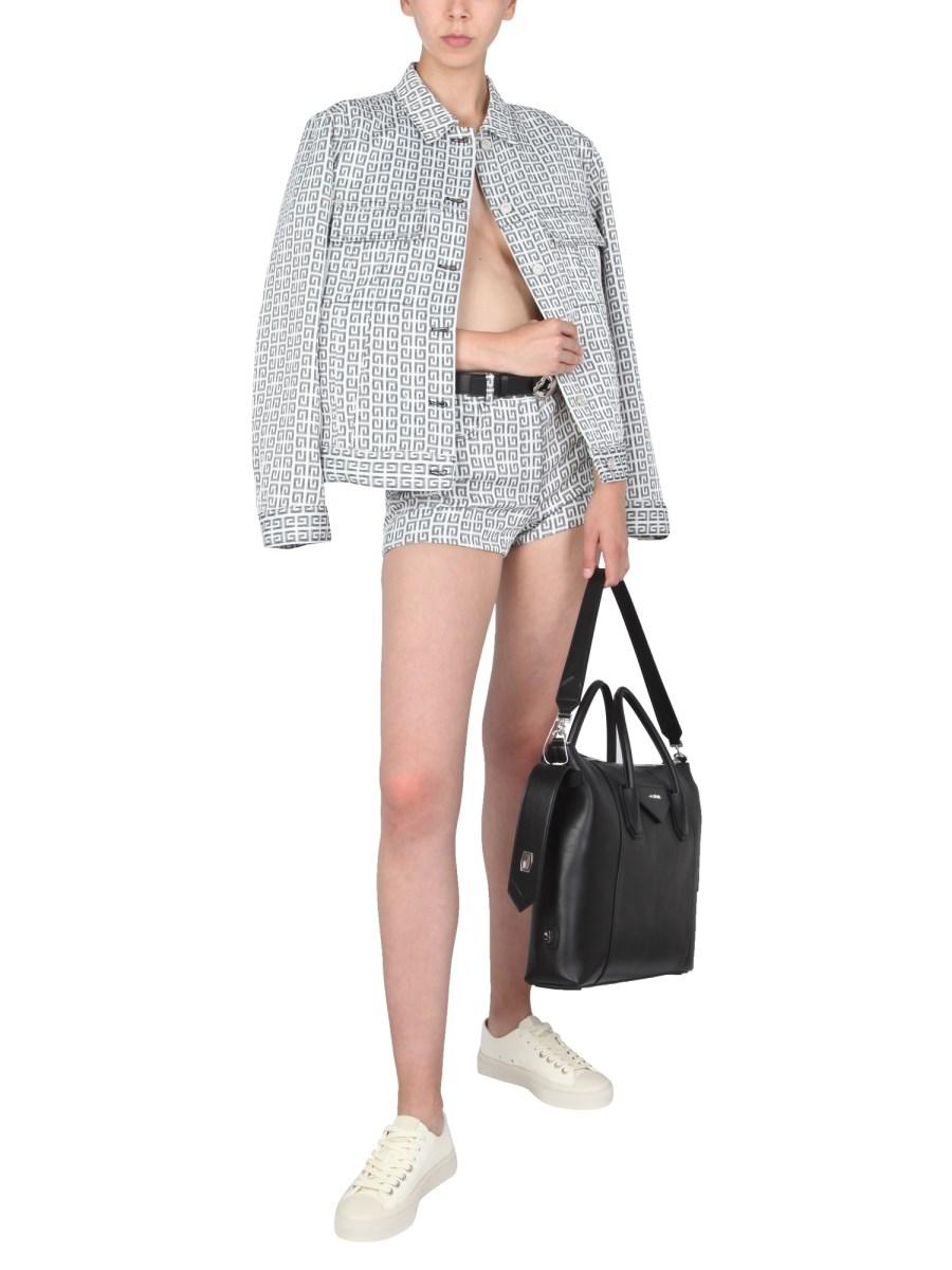 GIVENCHY SHORT IN JACQUARD 4G EFFETTO DENIM