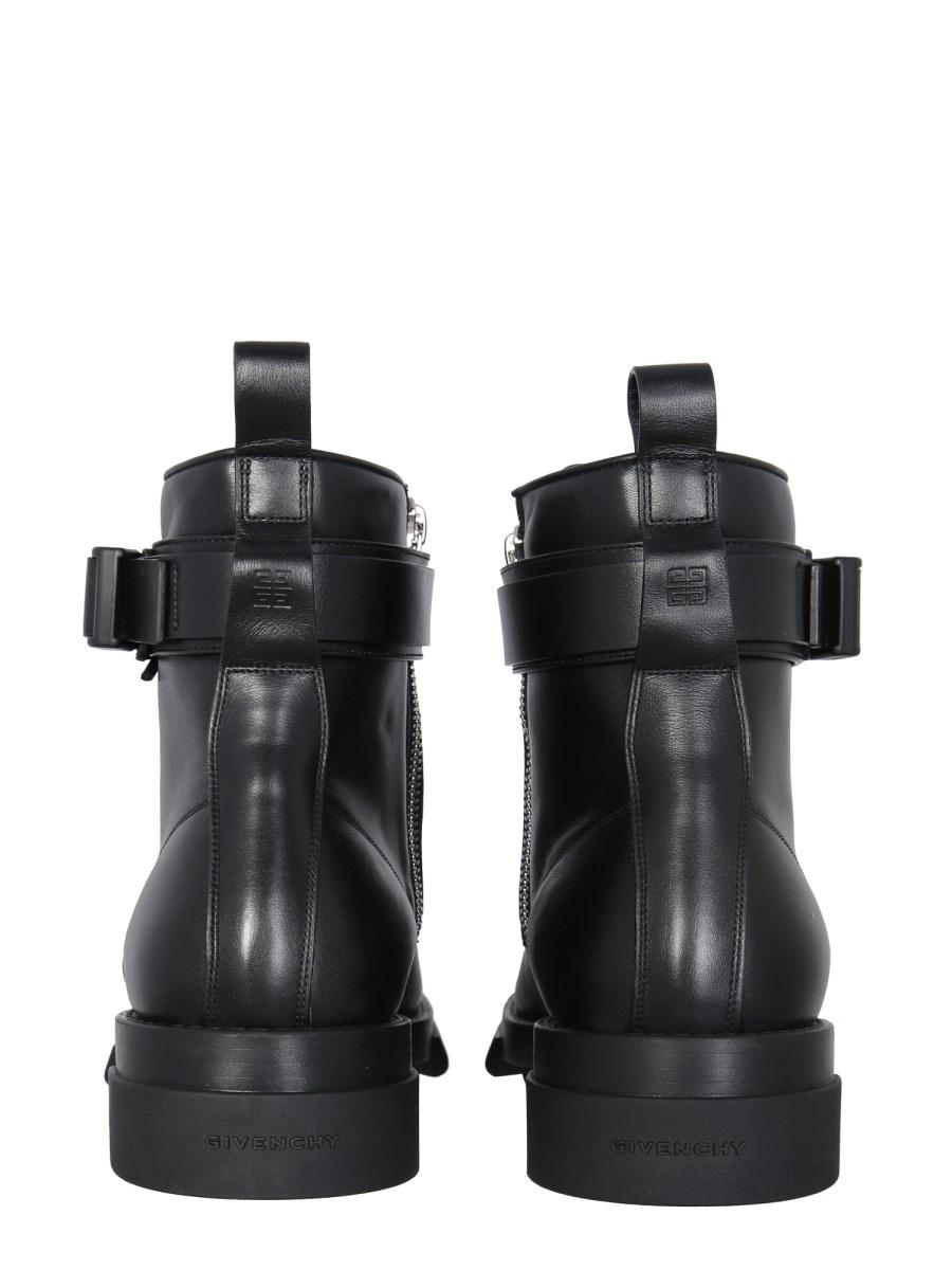 GIVENCHY STIVALE TERRA IN PELLE CON FIBBIA 4G