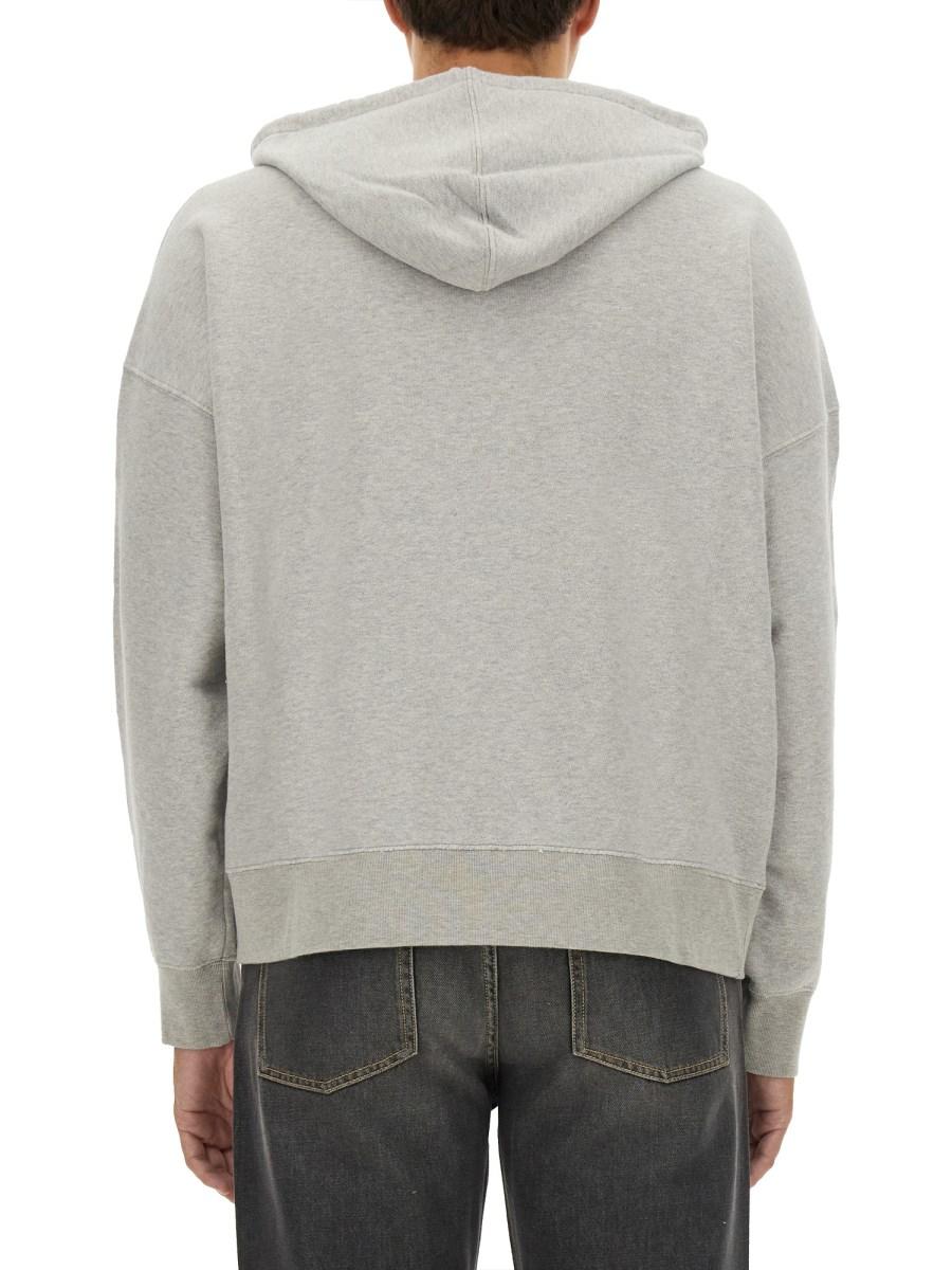 GOLDEN GOOSE FELPA IN COTONE CON CAPPUCCIO