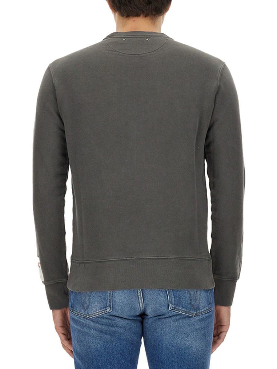 GOLDEN GOOSE FELPA IN COTONE CON LOGO