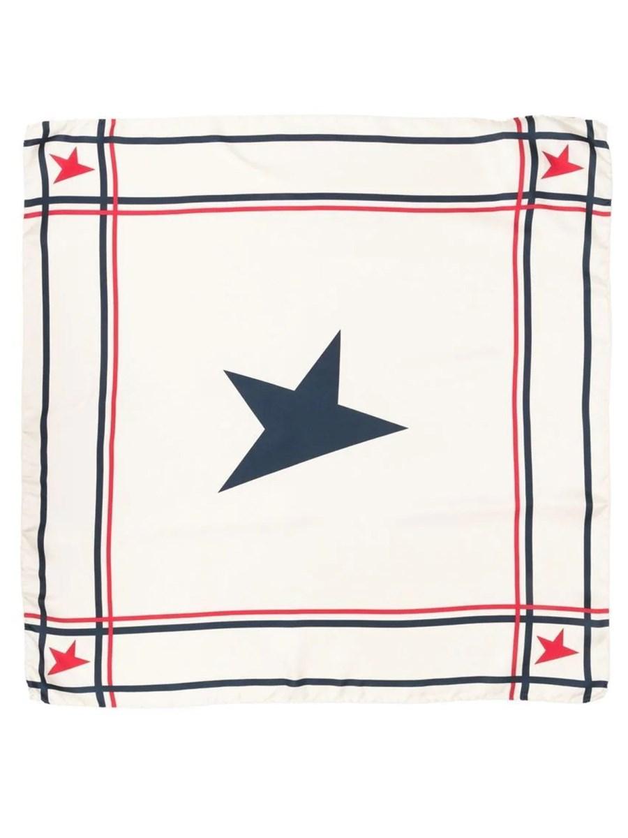 GOLDEN GOOSE FOULARD IN SETA CON STAMPA