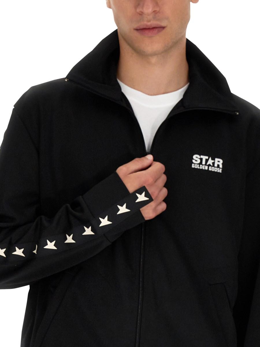 GOLDEN GOOSE GIACCA "DENIS" CON BANDA LOGATA E ZIP