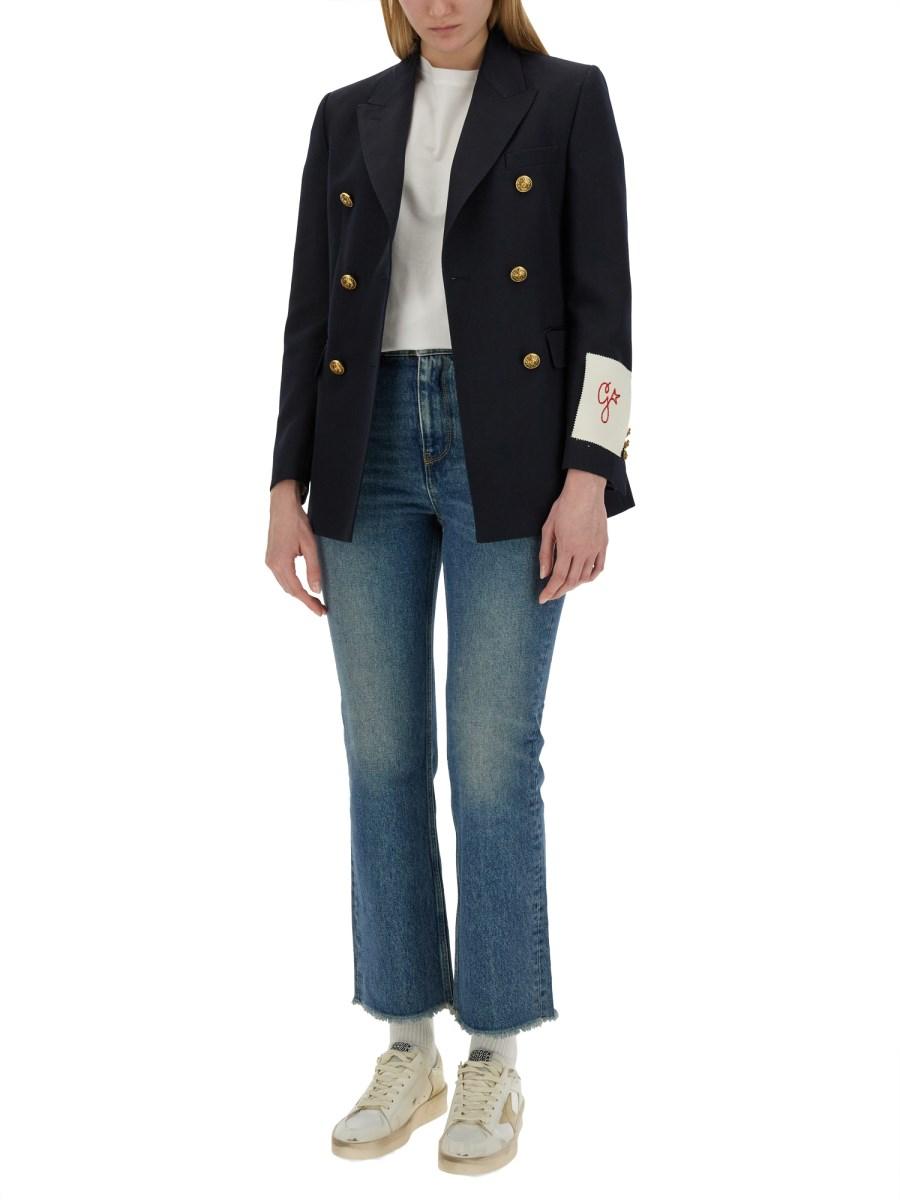 GOLDEN GOOSE JEANS CROPPED IN DNEIM DI COTONE