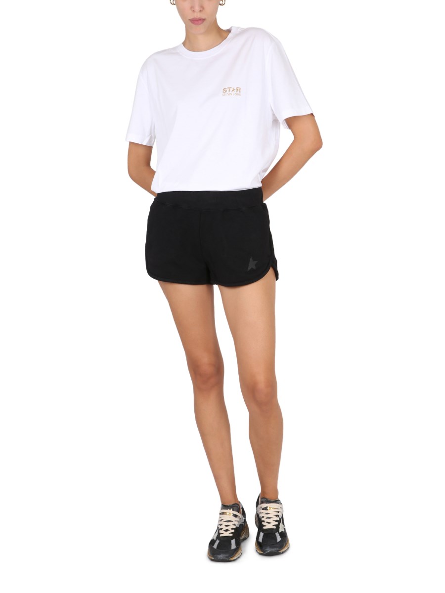GOLDEN GOOSE SHORTS "DIANA" IN COTONE