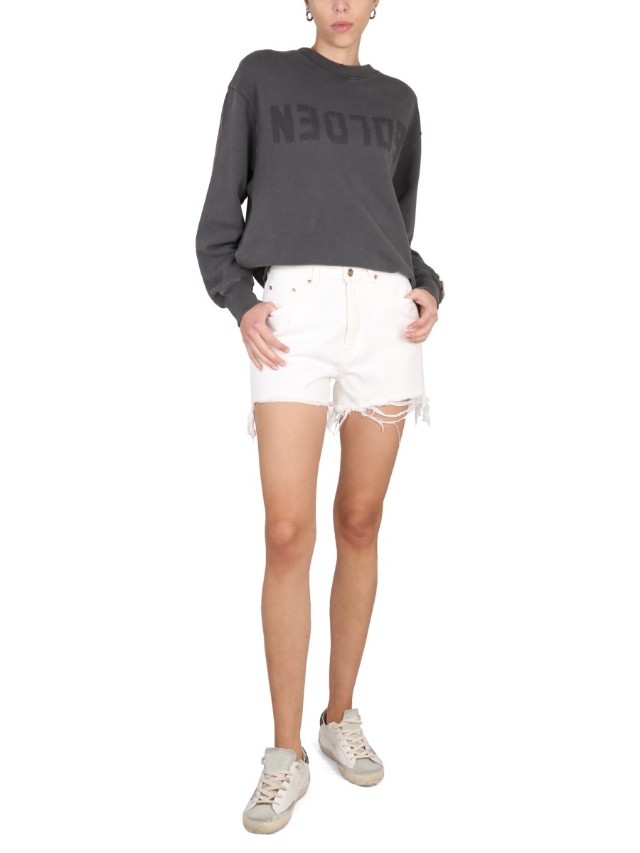 GOLDEN GOOSE SHORTS EBE IN DENIM DI COTONE