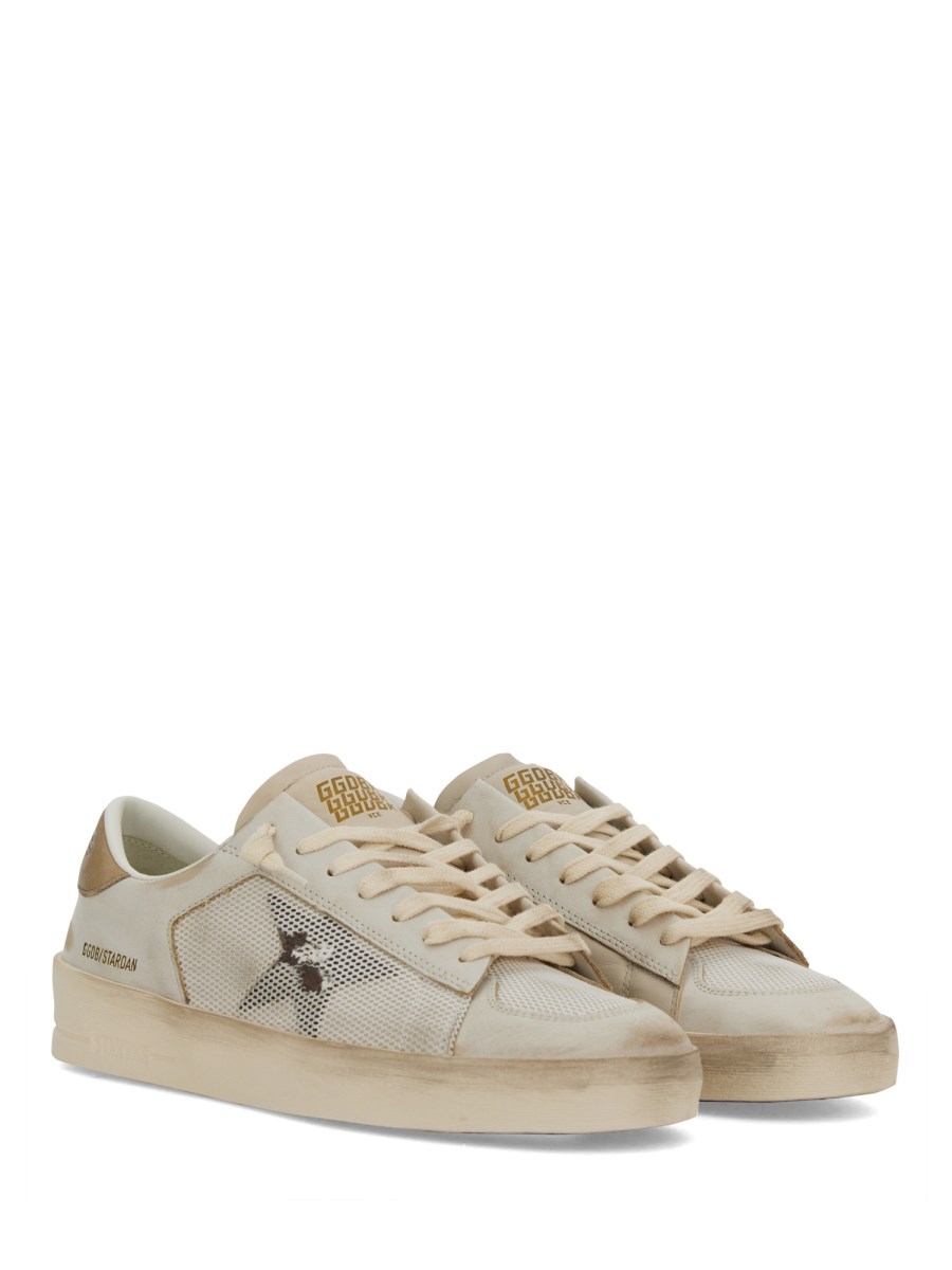 GOLDEN GOOSE SNEAKER "STARDAN" IN RETE E PELLE NABUK