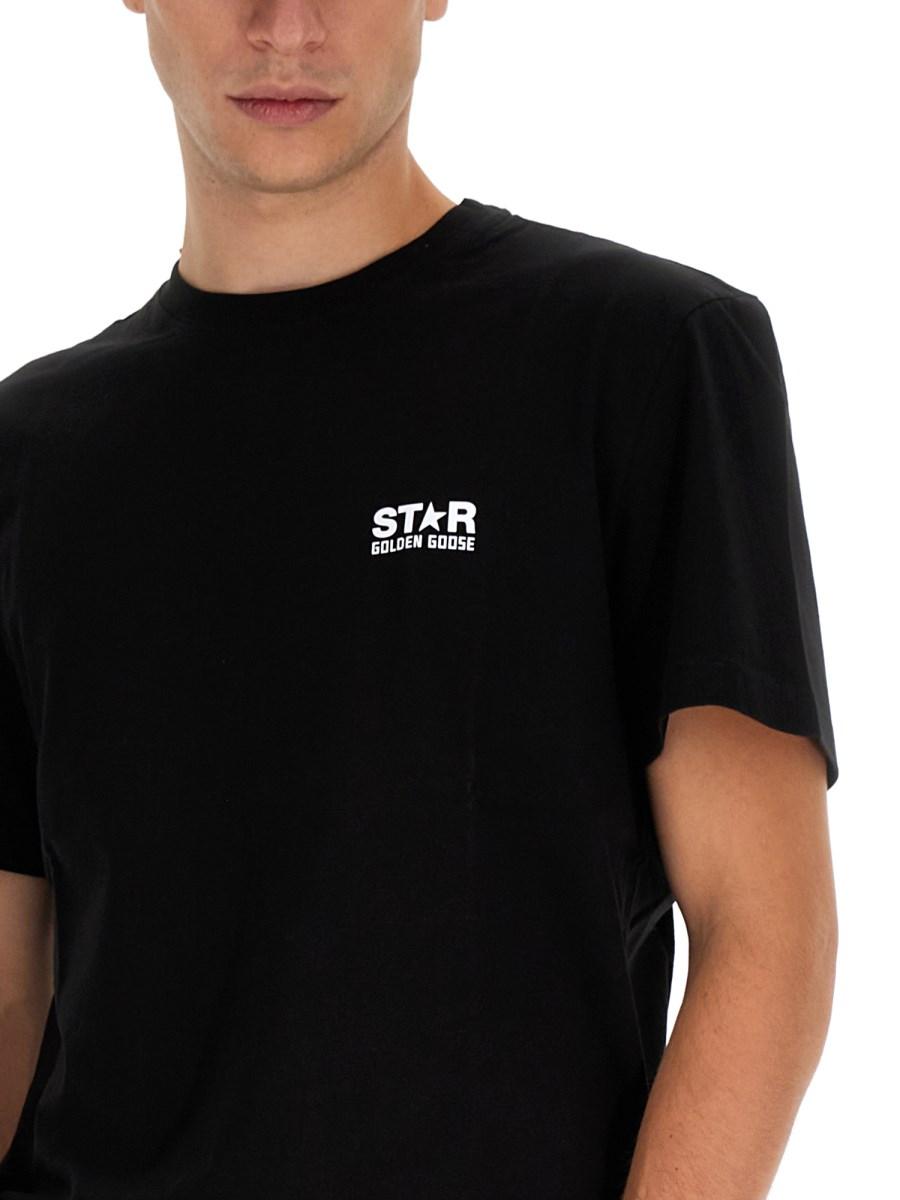 GOLDEN GOOSE T-SHIRT IN COTONE CON STAMPA LOGO