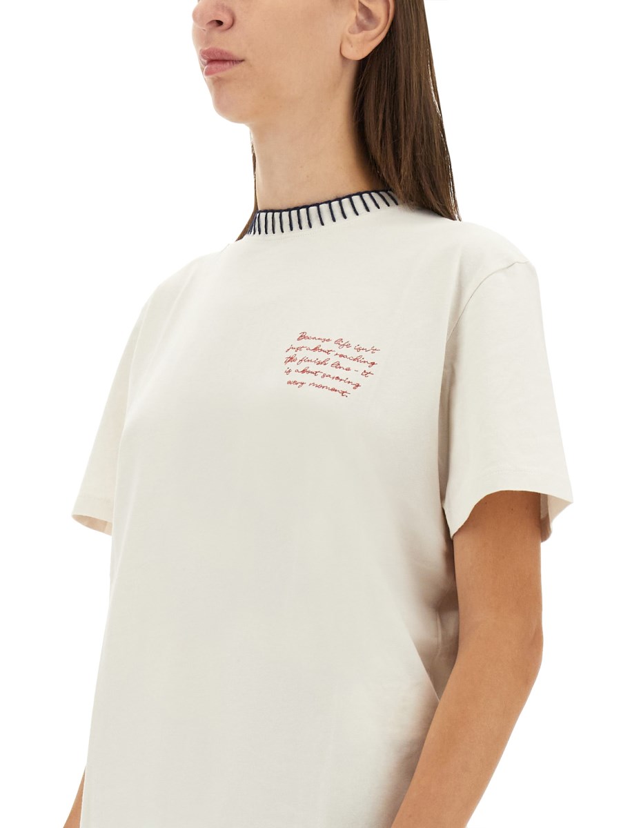 GOLDEN GOOSE T-SHIRT IN JERSEY DI COTONE CON LOGO