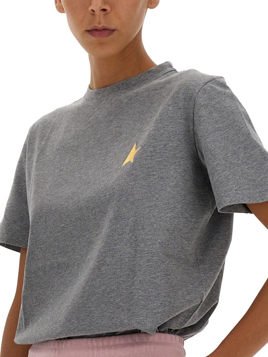 GOLDEN GOOSE T-SHIRT IN JERSEY DI COTONE CON LOGO