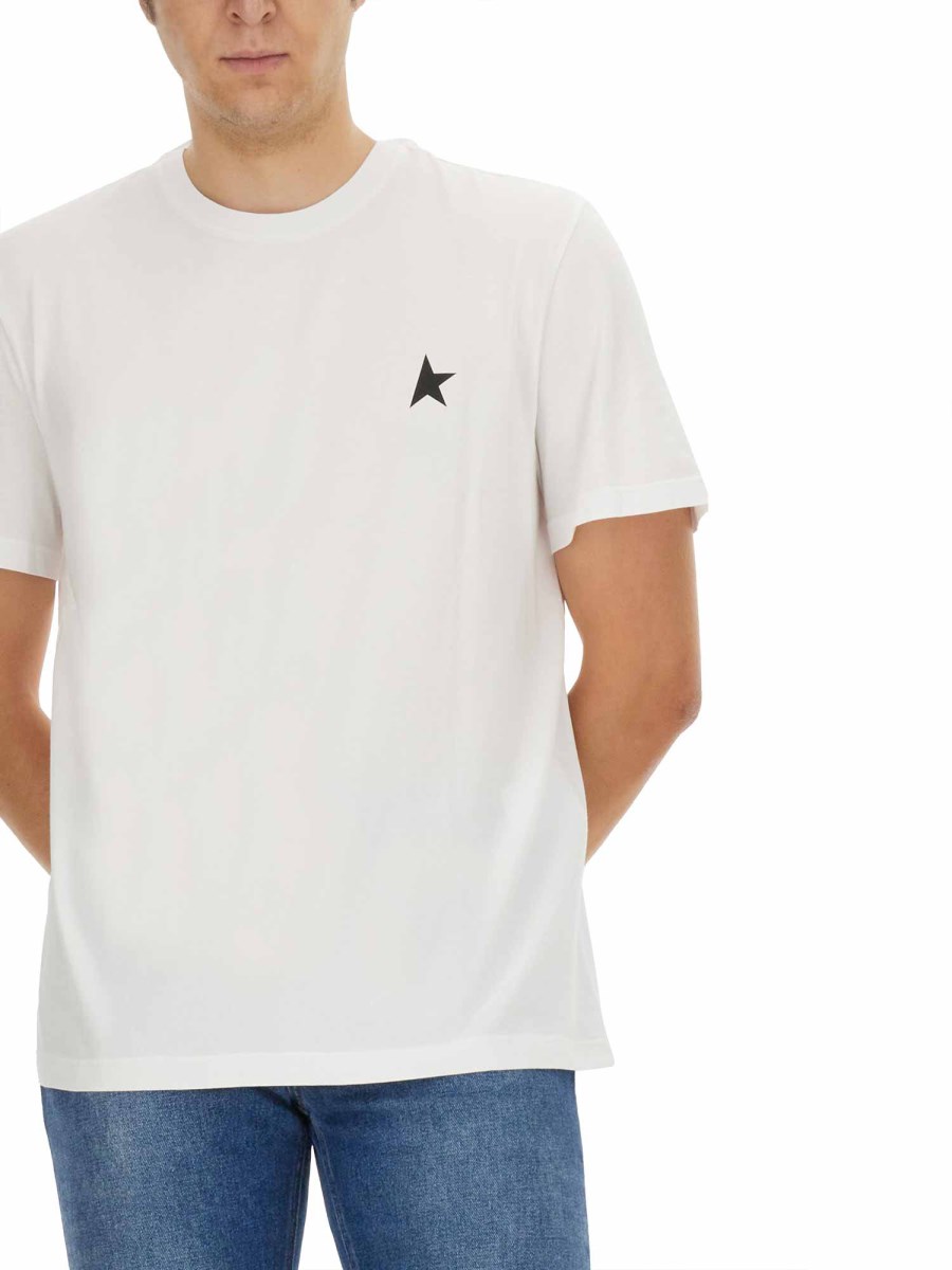 GOLDEN GOOSE T- SHIRT ON COTONE CON STAMPA LOGO