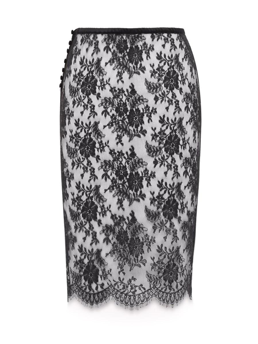 SAINT LAURENT GONNA A MATITA A PORTAFOGLIO IN PIZZO