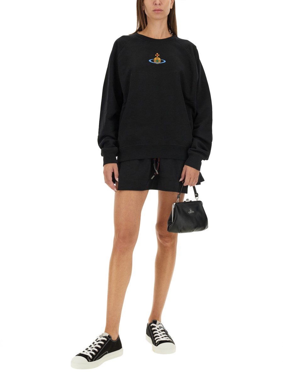 VIVIENNE WESTWOOD GONNA CHEERLEADER IN FELPA DI COTONE