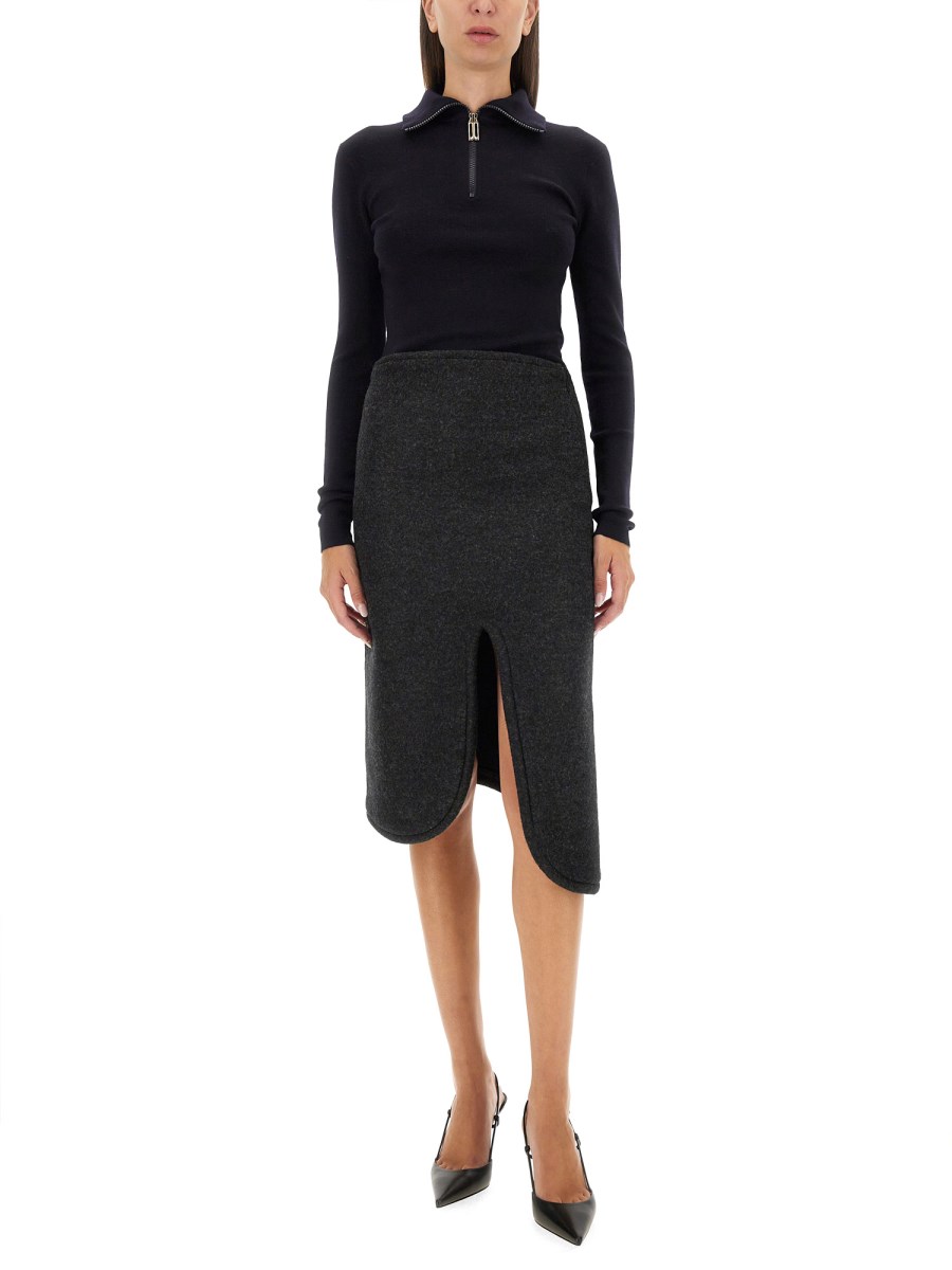VICTORIA BECKHAM GONNA IMBOTTITA CON DETTAGLIO TUBOLARE IN LANA