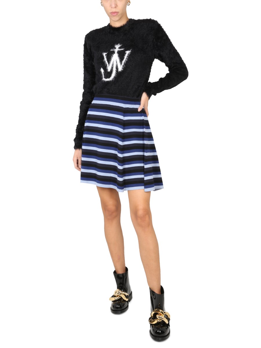 JW ANDERSON GONNA IN MISTO VISCOSA CON MOTIVO A RIGHE