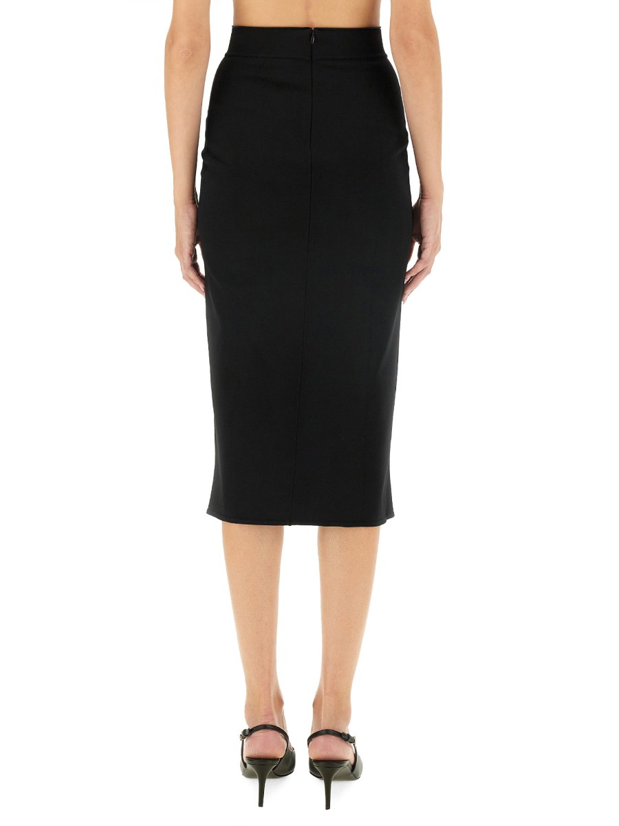 DOLCE & GABBANA GONNA LONGUETTE IN MAGLIA DI VISCOSA STRETCH