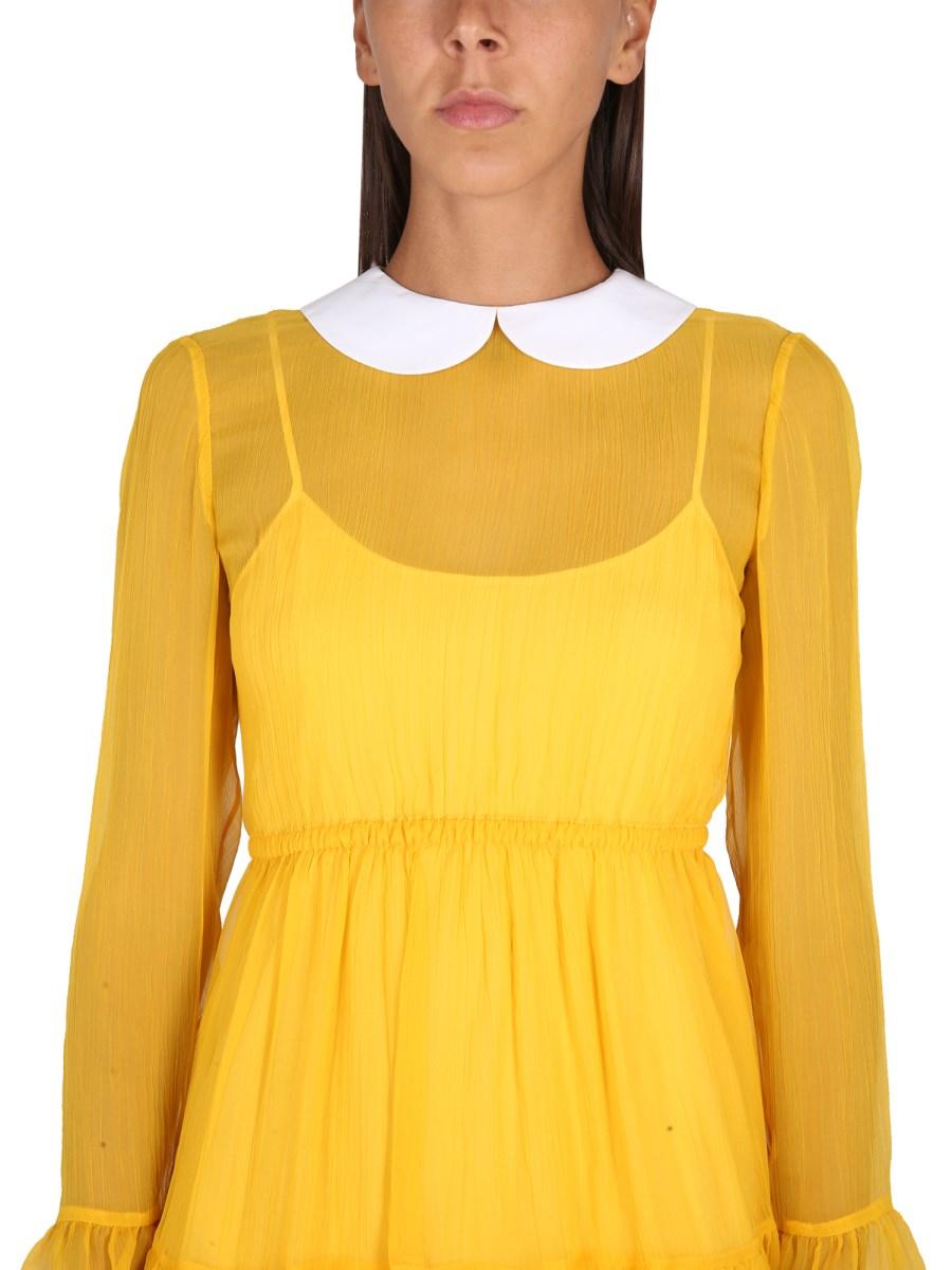 GUCCI ABITO MINI IN CHIFFON DI SETA