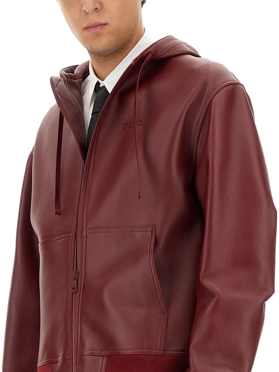 GUCCI BOMBER IN PELLE CON ZIP