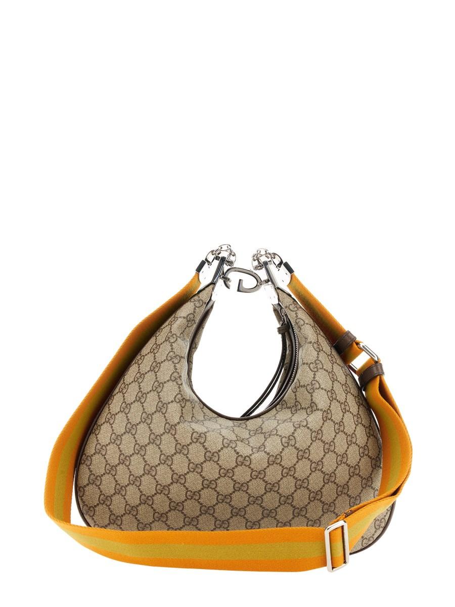 GUCCI BORSA A SPALLA ATTACHE GRANDE IN PELLE