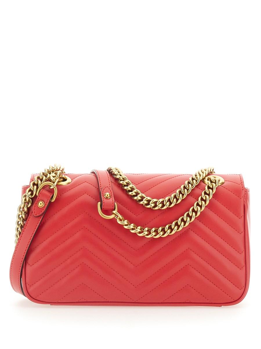GUCCI BORSA A SPALLAGG MARMONT SMALL IN PELLE