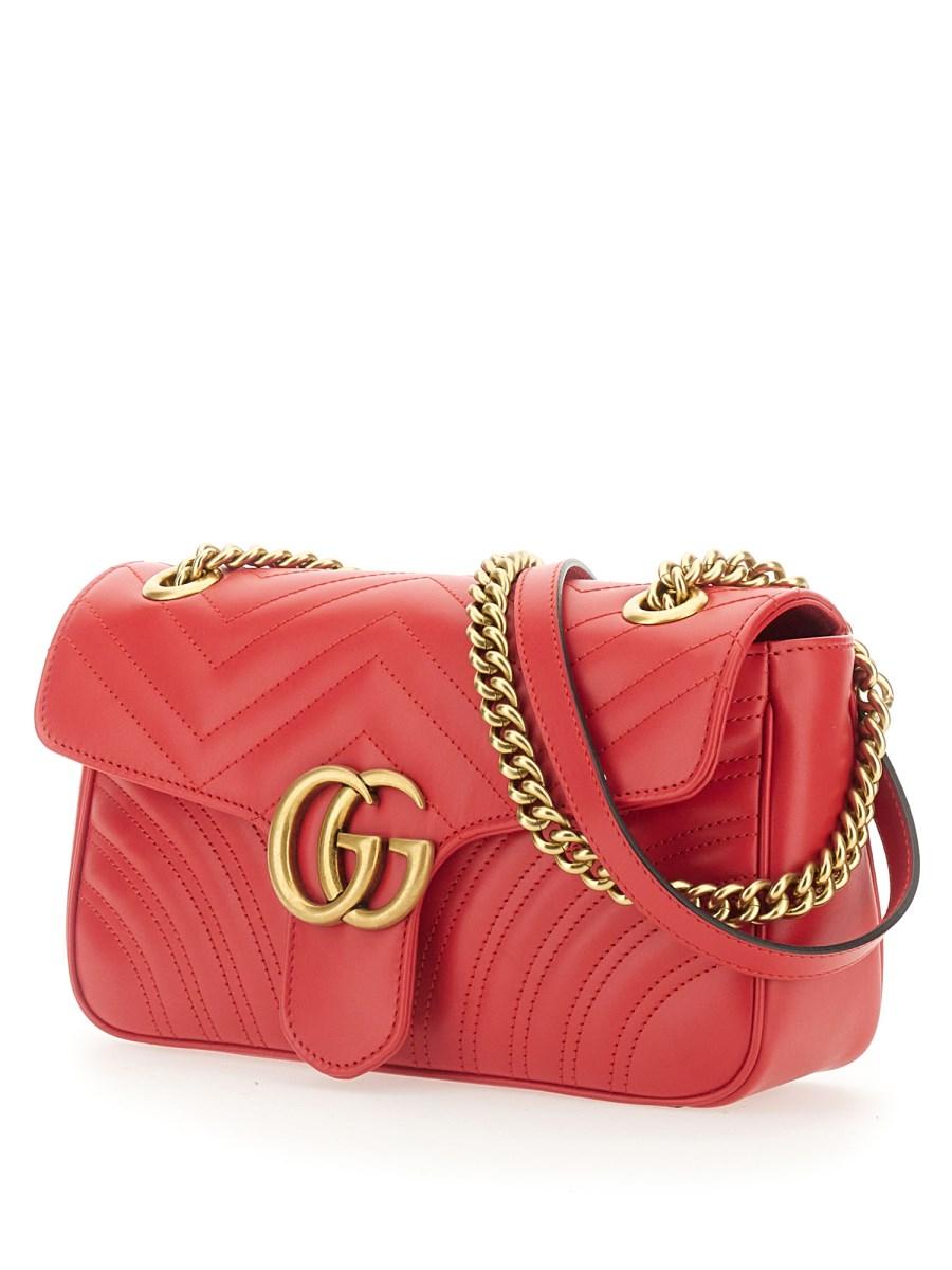 GUCCI BORSA A SPALLAGG MARMONT SMALL IN PELLE