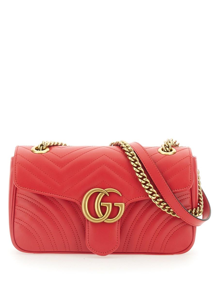 GUCCI BORSA A SPALLAGG MARMONT SMALL IN PELLE