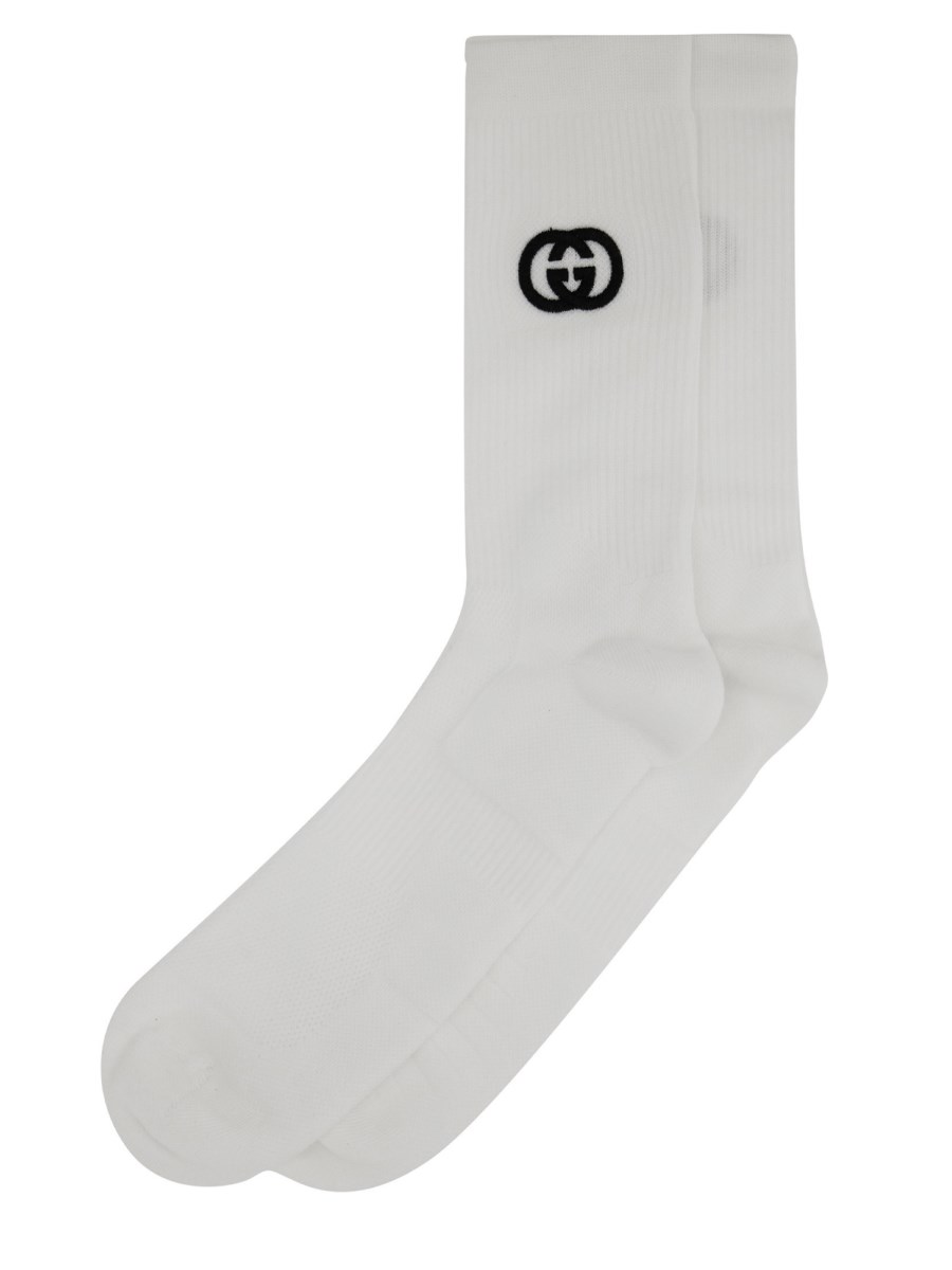 GUCCI CALZINI IN MISTO COTONE CON INCROCIO GG