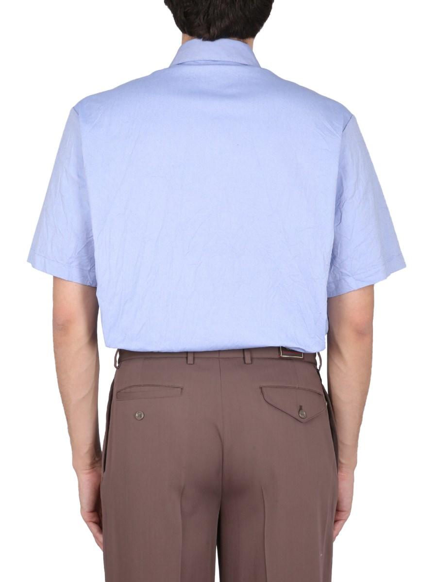 GUCCI CAMICIA IN COTONE CON ORSETTO SU TASCA