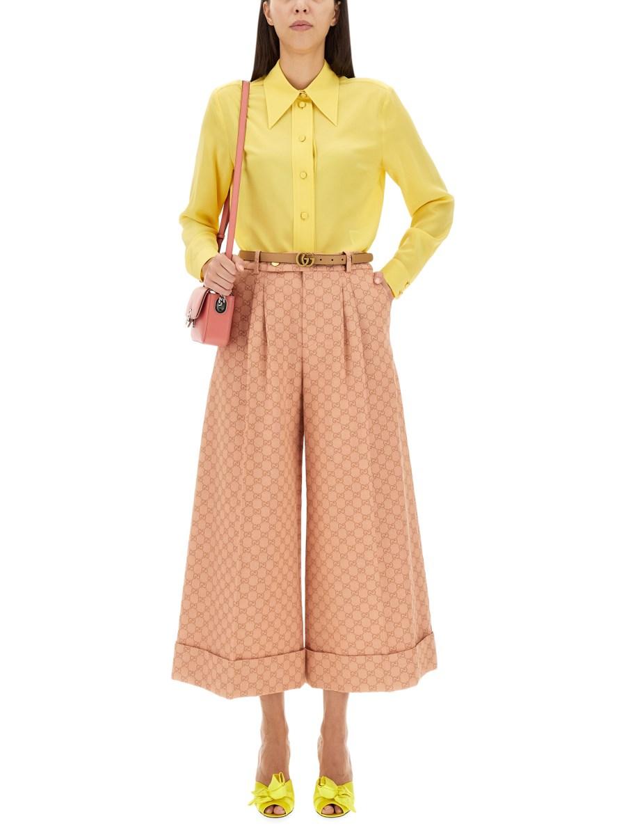 GUCCI CAMICIA IN CRÊPE DE CHINE E SETA