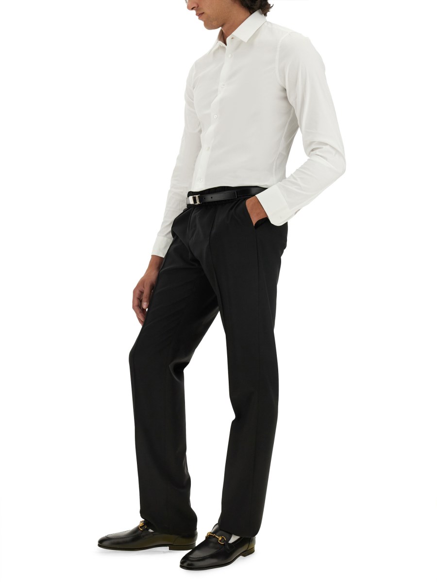 GUCCI CAMICIA IN POPELINE DI COTONE STRETCH